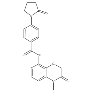 N-(3,4-Dihydro-4-methyl-3-oxo-2H-1,4-benzoxazin-8-yl)-4-(2-oxo-1-pyrrolidinyl)benzamide结构式