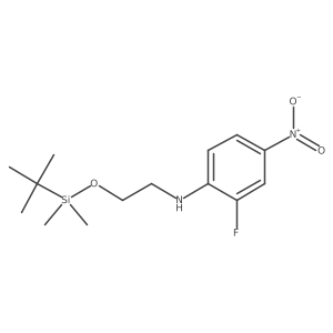 N-[2-[[(1,1-Dimethylethyl)dimethylsilyl]oxy]ethyl]-2-fluoro-4-nitro-benzenamine结构式