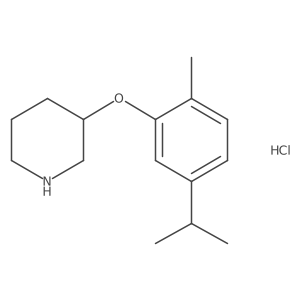 3-(5-Isopropyl-2-methylphenoxy)piperidine hydrochloride Structure