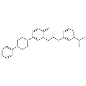 N-(3-acetylphenyl)-2-(6-oxo-3-(4-phenylpiperazin-1-yl)pyridazin-1(6H)-yl)acetamide结构式