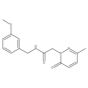 N-(3-methoxybenzyl)-2-(3-methyl-6-oxopyridazin-1(6H)-yl)acetamide结构式