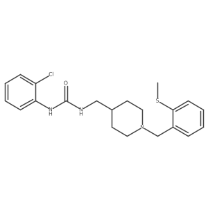 1-(2-Chlorophenyl)-3-((1-(2-(methylthio)benzyl)piperidin-4-yl)methyl)urea结构式