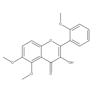3-Hydroxy-5,6-dimethoxy-2-(2-methoxyphenyl)-4H-chromen-4-one结构式