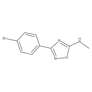 3-(4-bromophenyl)-N-methyl-1,2,4-oxadiazol-5-amine结构式
