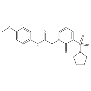 N-(4-methoxyphenyl)-2-[2-oxo-3-(pyrrolidin-1-ylsulfonyl)pyridin-1(2H)-yl]acetamide结构式