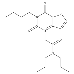 2-(3-butyl-2,4-dioxo-4aH-thieno[3,2-d]pyrimidin-1-ium-1-yl)-N,N-dipropylacetamide Structure