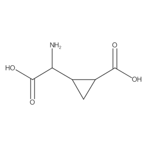 (1S,2R)-2-((R)-Amino(carboxy)methyl)cyclopropane-1-carboxylic acid Structure