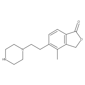 4-methyl-5-(2-piperazin-1-ylethyl)-2-benzofuran-1(3H)-one Structure
