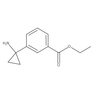 Ethyl 3-(1-aminocyclopropyl)benzoate结构式