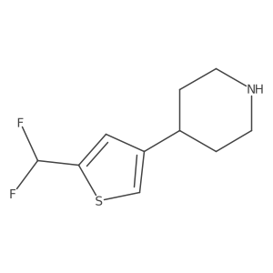 4-[5-(Difluoromethyl)thiophen-3-yl]piperidine Structure