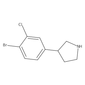 3-(4-Bromo-3-chlorophenyl)pyrrolidine Structure