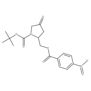 tert-butyl 2(S)-((4-nitrobenzoyloxy)methyl)-4-oxopyrrolidine-1-carboxylate结构式