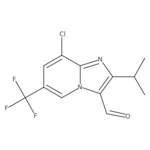 8-Chloro-2-(propan-2-yl)-6-(trifluoromethyl)imidazo[1,2-a]pyridine-3-carbaldehyde结构式