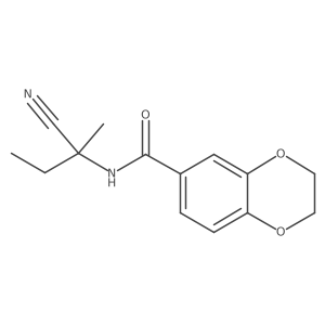 N-(1-cyano-1-methylpropyl)-2,3-dihydro-1,4-benzodioxine-6-carboxamide结构式