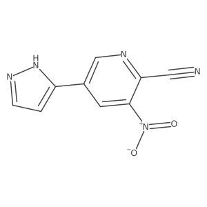 3-nitro-5-(1H-pyrazol-5-yl)picolinonitrile Structure