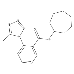 N-cycloheptyl-2-(5-methyl-1H-tetrazol-1-yl)benzamide Structure