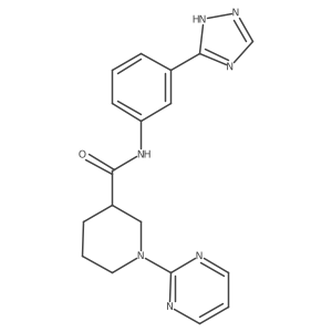 1-(pyrimidin-2-yl)-N-[3-(4H-1,2,4-triazol-3-yl)phenyl]piperidine-3-carboxamide结构式