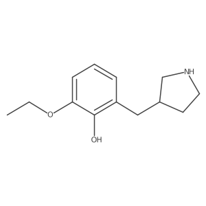 2-Ethoxy-6-[(pyrrolidin-3-yl)methyl]phenol结构式