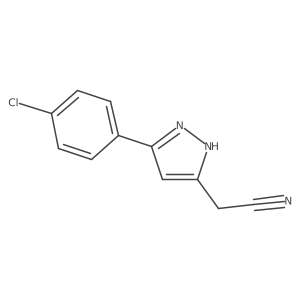 2-(5-(4-Chlorophenyl)-1H-pyrazol-3-yl)acetonitrile结构式