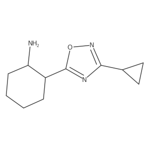 2-(3-Cyclopropyl-1,2,4-oxadiazol-5-yl)cyclohexan-1-amine Structure