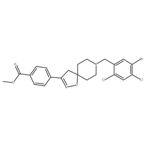 Methyl 4-[8-(5-bromo-2,4-dichlorobenzyl)-1-oxa-2,8-diazaspiro[4.5]dec-2-en-3-yl]benzoate Structure