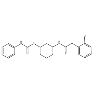 3-(2-(2-Chlorophenyl)acetamido)cyclohexyl phenylcarbamate结构式