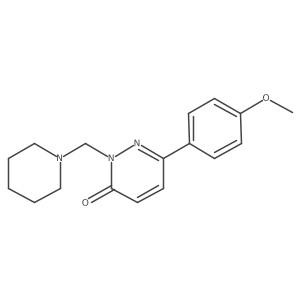 6-(4-methoxyphenyl)-2-(piperidin-1-ylmethyl)pyridazin-3(2H)-one结构式