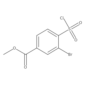 Methyl 3-bromo-4-(chlorosulfonyl)benzoate结构式