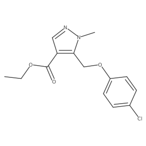 ethyl 5-[(4-chlorophenoxy)methyl]-1-methyl-1H-pyrazole-4-carboxylate Structure