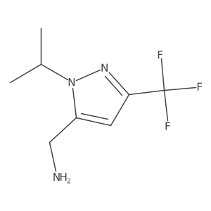 (1-isopropyl-3-(trifluoromethyl)-1H-pyrazol-5-yl)methanamine结构式