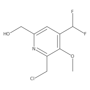 2-(Chloromethyl)-4-(difluoromethyl)-3-methoxypyridine-6-methanol Structure