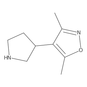 3,5-Dimethyl-4-(pyrrolidin-3-yl)-1,2-oxazole结构式