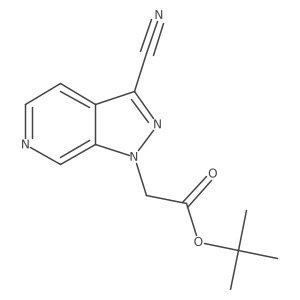 tert-Butyl 2-(3-cyano-1H-pyrazolo[3,4-c]pyridin-1-yl)acetate Structure