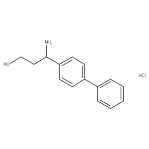 (3S)-3-Amino-3-(4-phenylphenyl)propan-1-ol;hydrochloride结构式