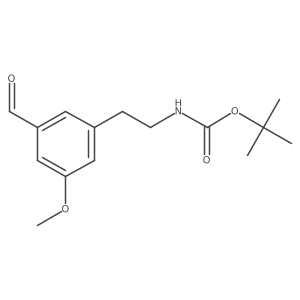 Tert-butyl 2-(3-formyl-5-methoxyphenyl)ethylcarbamate Structure