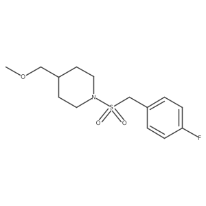1-((4-Fluorobenzyl)sulfonyl)-4-(methoxymethyl)piperidine Structure