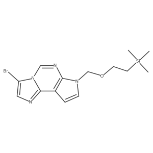 3-bromo-7-((2-(trimethylsilyl)ethoxy)methyl)-7H-imidazo[1,2-c]pyrrolo[3,2-e]pyrimidine结构式