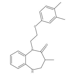 1-(2-(3,4-dimethylphenoxy)ethyl)-3-methyl-4,5-dihydro-1H-benzo[b][1,4]diazepin-2(3H)-one结构式