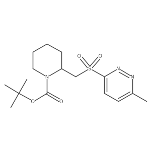 tert-Butyl 2-(((6-methylpyridazin-3-yl)sulfonyl)methyl)piperidine-1-carboxylate结构式