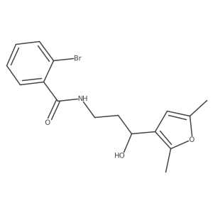 2-Bromo-N-[3-(2,5-dimethylfuran-3-YL)-3-hydroxypropyl]benzamide Structure