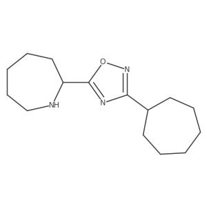 2-(3-Cycloheptyl-1,2,4-oxadiazol-5-YL)azepane结构式