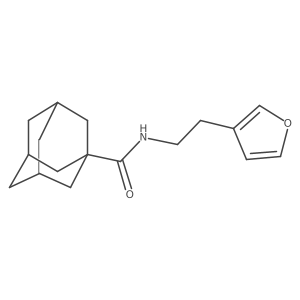 N-[2-(furan-3-yl)ethyl]adamantane-1-carboxamide结构式