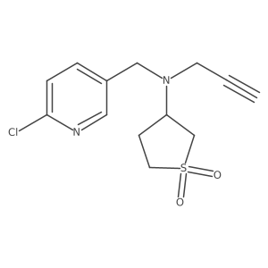 N-[(6-Chloropyridin-3-yl)methyl]-1,1-dioxo-N-prop-2-ynylthiolan-3-amine Structure