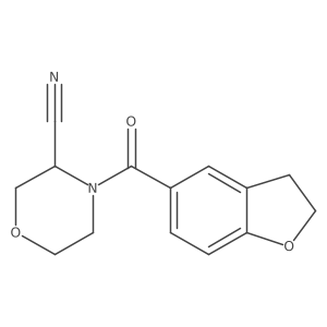4-(2,3-Dihydro-1-benzofuran-5-carbonyl)morpholine-3-carbonitrile结构式