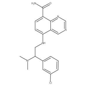5-((2-(3-Chlorophenyl)-2-(dimethylamino)ethyl)amino)quinazoline-8-carboxamide结构式