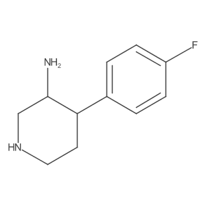 rac-(3R,4R)-4-(4-fluorophenyl)piperidin-3-amine结构式