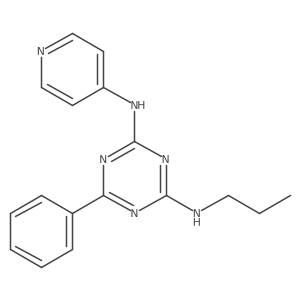6-Phenyl-N2-propyl-N4-4-pyridinyl-1,3,5-triazine-2,4-diamine Structure