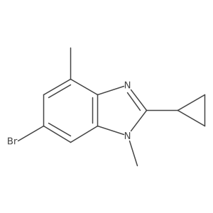 6-Bromo-2-cyclopropyl-1,4-dimethyl-1H-benzimidazole结构式