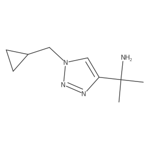 2-(1-(Cyclopropylmethyl)-1h-1,2,3-triazol-4-yl)propan-2-amine结构式