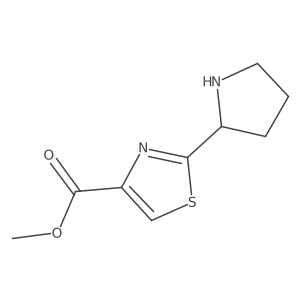 Methyl 2-(pyrrolidin-2-yl)-1,3-thiazole-4-carboxylate结构式
